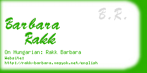 barbara rakk business card